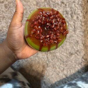 Unscented Caramel Green Apple Decor Candle